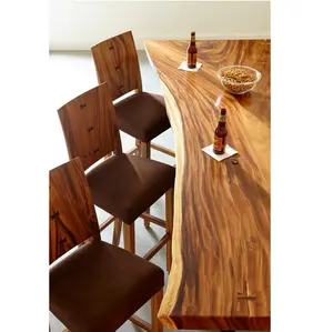 Table basse en bois massif, plateau de table 100% matériau de haute qualité pour l'extérieur/salle à manger/meubles de jardin