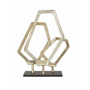 Escultura de Mesa para el hogar de fundición de aluminio para decoración de oficina, venta al por mayor, cantidad a granel, Escultura abstracta en forma de hoja de alta calidad - Product Image 3