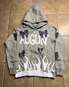 100% Cotton Customized <b>Hoodies</b> Solid Pattern Lined Collar Acid Washed Casual <b>Summer</b> Style Embroidered 3D Design Applique - Product Image 4