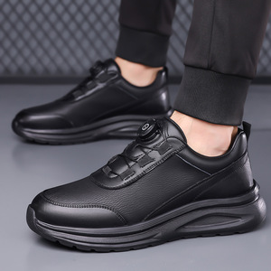 Sneakers da Uomo per Palestra, Nero Puro, Scarpe Sportive alla Moda, Leggere e Traspiranti, <span class=keywords><strong>Senza</strong></span> <span class=keywords><strong>Lacci</strong></span>, per Camminata e Tennis - Product Image 4