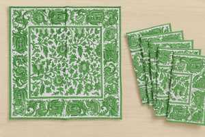 Servilleta de cocina impresa bloque de mano de algodón - Product Image 3