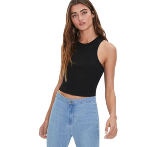 Top Corto de Diseño Elegante para Mujer, Manga Corta, Largo Regular, Ecológico, de Lona Transpirable, Directo de Fábrica - Product Image 4