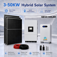 Kits de systèmes solaires hybrides personnalisables (panneaux solaires avec batterie et onduleur) 5 kW, 6 kW, 8 kW, 10 kW, 12 kW pour le stockage d'énergie domestique