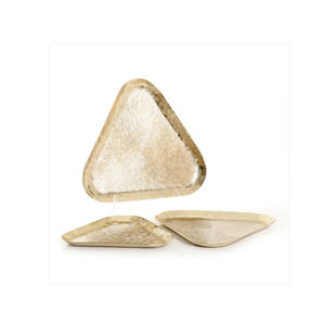 Dates attrayantes plateau de service fait à la main Design luxueux fait à la main forme rectangulaire couleur argent plateau fait à la main sans danger pour les aliments - Product Image 6