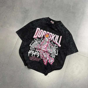 Wholesale <b>Mens</b> Solid Organic Cotton Washed T-Shirt High Quality Printed Knit Short Sleeve Casual O-Neck - Product Image 1