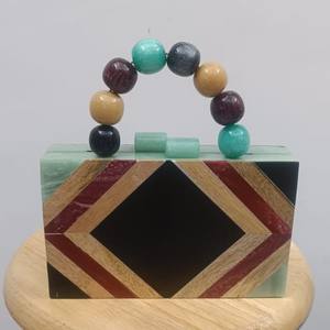 Main personnalisé résine soirée dame pochette ouverte diamant perles strass perle Offre Spéciale Style à la mode pour les mariages Golfe - Product Image 6