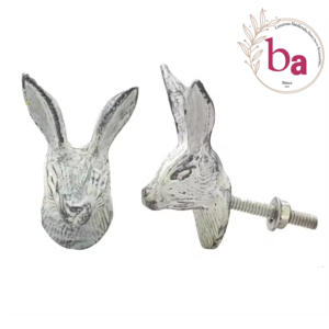 Lapin blanc en détresse couleur meubles boutons poignée moderne cuisine salle de bain porte armoire tiroir chambre armoire commode - Product Image 1