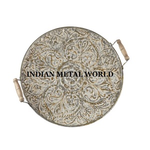 Plateau de service galvanisé pour la maison et le restaurant, plateau de nourriture décoratif à un prix attractif - Product Image 3