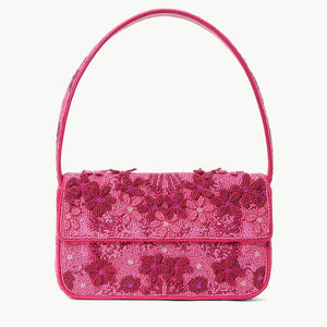 Bolso de mano con cuentas florales tropicales: Bolso fiesta mexicano con cadena cruzada - Product Image 1