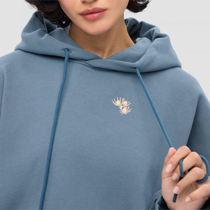 ชุดเสื้อฮู้ดแนวสตรีทสวมใส่สบายโอเวอร์ไซส์ของผู้หญิงชุดเสื้อผ้าฝ้ายปรับแต่งโลโก้ได้มีสไตล์สไตล์สไตล์สไตล์สไตล์ลำลอง - Product Image 2