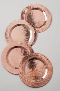 Assiettes de présentation en métal doré électrolytique pour mariage, vente en gros, pas cher, pour restaurants et locations de réceptions - Product Image 3