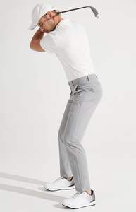 กางเกงกีฬาผู้ชายแบบสั่งทำพิเศษ ระบายอากาศได้ดี เอวสูง ทรงขาตรง ผลิตจากผ้าแคนวาสระบายอากาศ ย้อมสีพื้น - Product Image 5