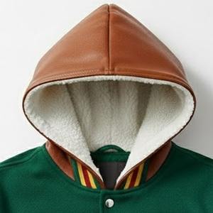 Veste de baseball à capuche de style streetwear pour hommes, nouvelle arrivée hiver 2025, veste de baseball à capuche pour hommes - Product Image 5