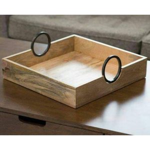Bandeja de madera de tamaño perfecto para servir en cama y desayuno comedor cómodo para exportación, venta a precio económico - Product Image 2