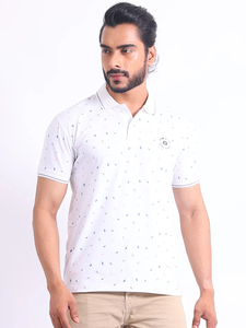 เสื้อยืดคอโปโลแขนยาวครึ่งแขนสำหรับผู้ชาย, เสื้อยืดคอ100% ลำลองพิมพ์ลายผ้าฝ้ายสวมใส่พอดีตัวและยืดได้ - Product Image 4