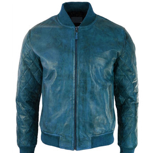Veste de motard zippée en cuir véritable couleur marron pour hommes en gros veste de motard en cuir décontracté Kamel Vintage - Product Image 6