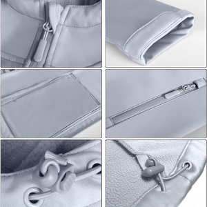 OEM venta al por mayor chaquetas al aire libre cortavientos con capucha impermeable de manga larga con cremallera frontal chaquetas Softshell para las mujeres - Product Image 6