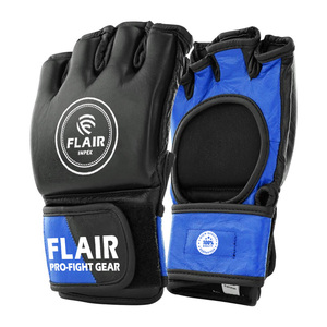 Gants professionnels en cuir PU demi-doigt Mma pour hommes gants d'entraînement grande taille prix usine approvisionnement pour l'entraînement de boxe - Product Image 1