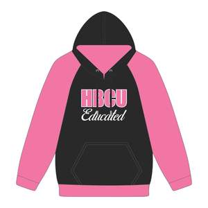 Sudadera con Capucha de Manga Raglán Negra para Hombres, Estilo Universitario, Bordado Chenille, Hermandad Griega Divine Nine, Moda Universitaria - Product Image 2