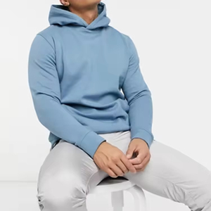 OEM ODM Unisex Liso Jersey Sudaderas con capucha Personalizada de alta calidad de gran tamaño Streetwear Invierno Patrón sólido Sudadera con capucha de punto THT WEARS - Product Image 1