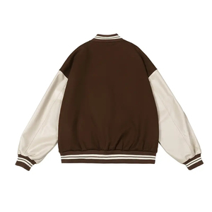 High Quality Varsity <b>Jacket</b> <b>Men</b> Chenille Embroidery Leather Sleeves Custom <b>Baseball</b> Letterman Varsity <b>Jacket</b> - Product Image 2