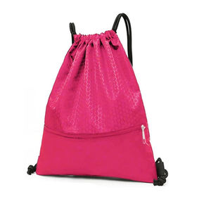 Mochila impermeable con cordón de poliéster de entrenamiento en MOQ bajo Bolsas de gimnasio de poliéster impresas con cordón de logotipo personalizado - Product Image 3