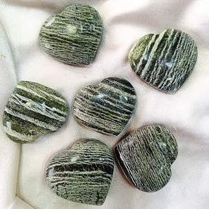 Pierre de guérison en cristal de zèbre vert, agate Soha, pierre précieuse, bol de guérison des chakras, pendule, motif de mascotte, figurine, qualité incroyable - Product Image 3