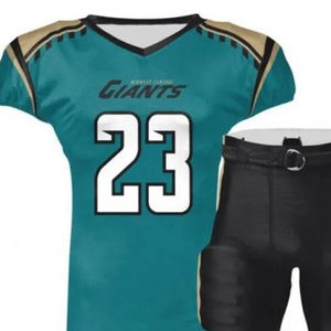 Uniforme de fútbol americano con logotipo personalizado de poliéster 100% de alta calidad para hombres conjuntos de manga corta transpirables - Product Image 2