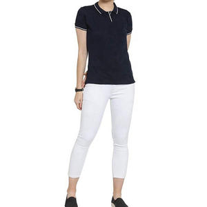 Haute qualité couleur personnalisée surdimensionné femmes polo 100% coton respirant blanc plaine vêtements décontractés pour les femmes Polo - Product Image 1