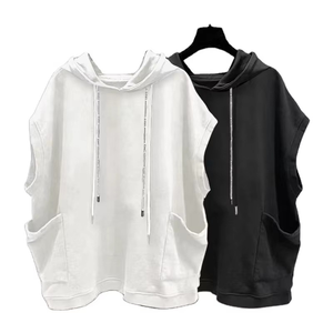 Sudadera con Capucha Personalizada para Gimnasio de Invierno, Sudadera sin Mangas de Felpa Francesa Ecológica y Gruesa, Sudadera con Capucha Moderna para Hombre con Estampado - Product Image 1