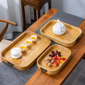 Assiette de service en bois naturel créative et sans danger pour les aliments et vaisselle et articles de maison et ustensiles de cuisine vaisselle - Product Image 4