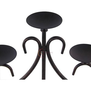 Meilleure vente Candélabre de table classique à 3 bras en métal fait à la main pot à bougie d'intérieur couleur noire candélabre à lumières uniques pour les ventes - Product Image 6