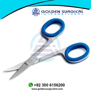Agarre de goma personalizado, Punta curvada, Tijeras para uñas, diseño de cuidado de uñas, tijeras para manicura y pedicura - Product Image 5