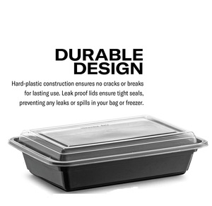 กล่องอาหารขนาด38ออนซ์สำหรับใส่อาหารกล่องใส่อาหารเข้าไมโครเวฟได้ทรงสี่เหลี่ยมผืนผ้า - Product Image 3