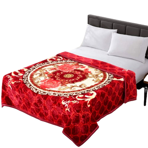 Wholesale Soft & <b>Warm</b> 2-Ply Double Bed Mink Raschel <b>Blankets</b> 100% Polyester Anti-Pilling Portable Europe Style for Winter - Product Image 1