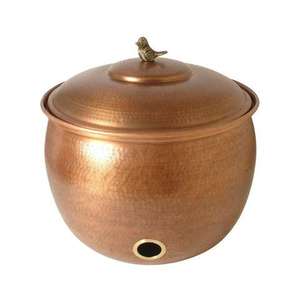 Pot de tuyau décoratif fait à la main de jardin élégant avec couvercle de rangement gravé à la main pour un usage domestique - Product Image 3