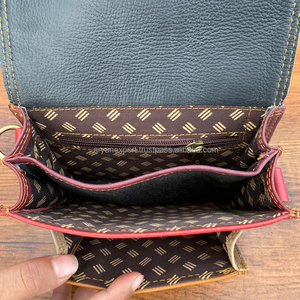 Recién llegado, bolsos de mano de cuero reciclado de colores occidentales, monedero multicolor, bolsos de hombro multicolores únicos con estilo para mujer - Product Image 6