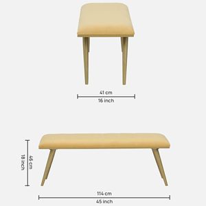 Alanso Banc en fer doré au design moderne Mobilier de salon et de patio pour l'intérieur et l'extérieur - Product Image 2