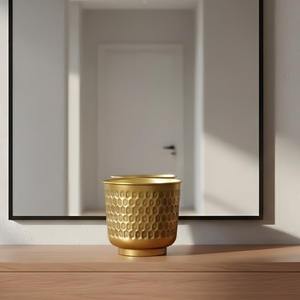 Jardinière en métal martelé de qualité supérieure avec support, finition dorée, pour intérieur/extérieur, décoration de jardin et de maison, prix de gros - Product Image 3