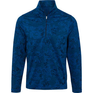 Diseño personalizado de los hombres de la camisa activa cuarto de cremallera de manga larga ajustado rendimiento pulóver 1/4 Zip Camo entrenamiento sudaderas para hombres - Product Image 3