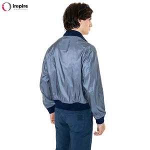 เสื้อแจ็กเก็ตบอมเบอร์สำหรับผู้ชายเสื้อแจ็คเก็ตเบสบอลผ้าซาติน - Product Image 6