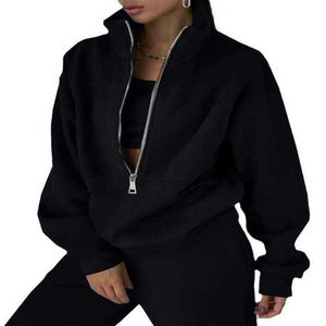 Chándal personalizado para mujer, conjuntos de ropa deportiva a la moda de talla grande con cremallera y lavado ácido, el mejor servicio OEM, a la venta - Product Image 4