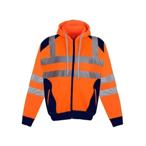 Chaquetas de Trabajo Industriales de Alta Visibilidad, Impermeables, Fluorescentes, Lavables, con Logotipo Reflectante, en Oferta - Product Image 3