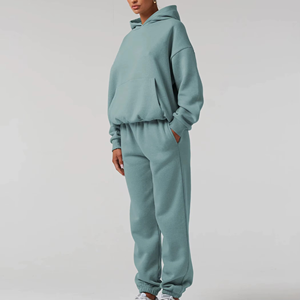 Ensemble de survêtement 2 pièces pour femme, style streetwear oversize, imprimé sérigraphié uni tie-dye, pour le jogging - Product Image 3