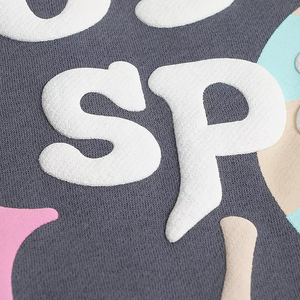 Venta al por mayor de calidad Puff Impresión de peso pesado de algodón de los hombres de gran tamaño personalizado Puff estampado pulóver algodón personalizado sudaderas con capucha sudadera - Product Image 3