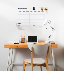 Planificateur mensuel adhésif statique, organisateur effaçable à sec, tableau blanc réutilisable sans adhésif pour mur, verre, bureau, modèle 18 - Product Image 2