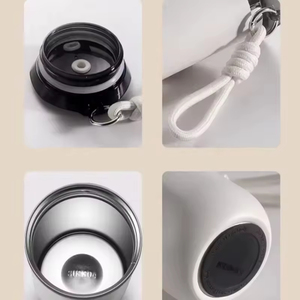 Mug à café réutilisable en acier inoxydable isolé avec couvercle, écologique pour les voyages et le bureau - Product Image 3