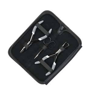 Kit d'outils pour extensions de cheveux, outil de retrait des perles, pinces pour extensions de cheveux, pinces à sertir à double ressort, petites ciseaux de coupe, outil pour micro-anneaux - Product Image 5