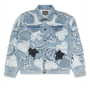 Chaqueta Vaquera de Mezclilla para Hombre, Nueva, Recubierta, Estilo Vintage, Ajustada, con Agujeros Rotos, Estilo Hip Hop, Informal, Color Sólido, Impermeable, de Viscosa - Product Image 5