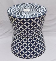 Table d'appoint en bois au design moderne avec incrustation en os/résine 14x18 pouces quantité minimale de commande bas 20 Ps pour meubles de salon et de chambre à coucher de luxe